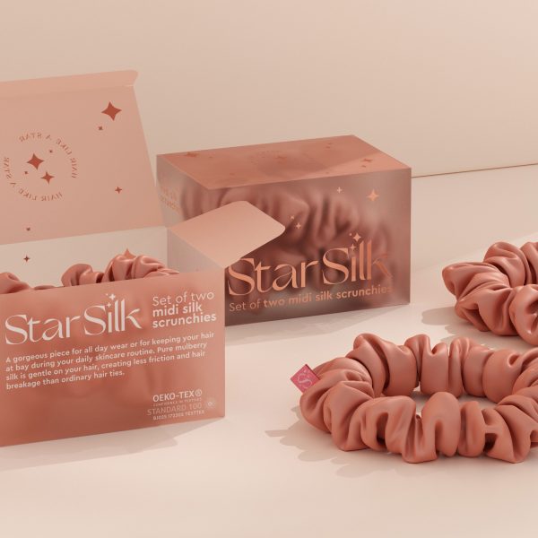 StarSilk svilene gumice za kosu daydream pink