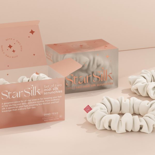 StarSilk svilene gumice za kosu twinkling white